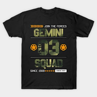 Zodiac Majesty Gemini Squad Camo T-Shirt